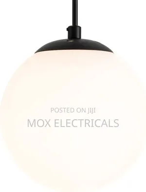 Frosted Opal White Ball Industrial Ceiling Lamp