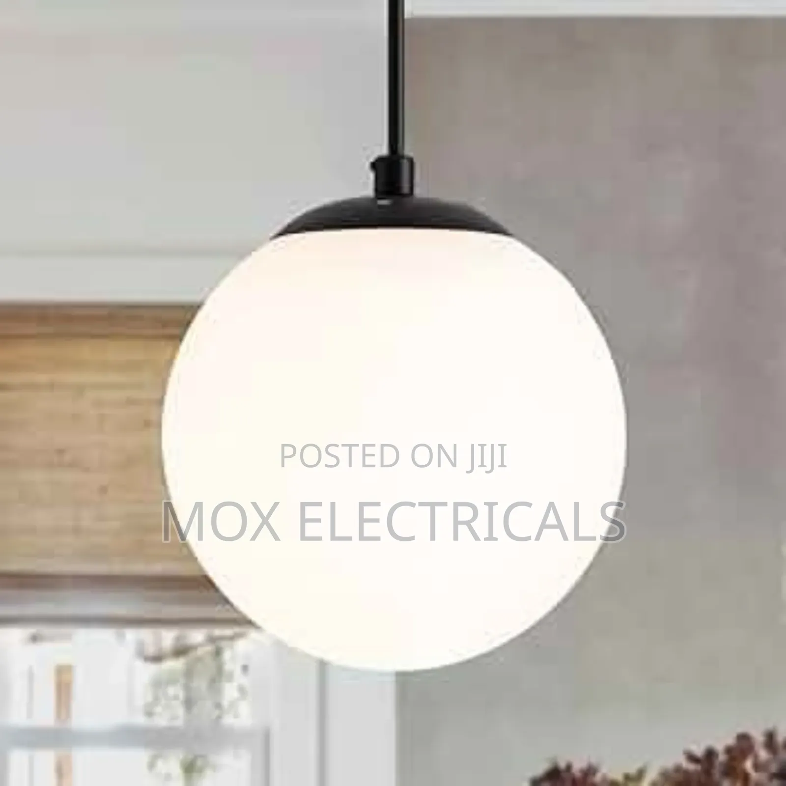 Frosted Opal White Ball Industrial Ceiling Lamp