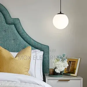 Frosted Opal White Ball Industrial Ceiling Lamp