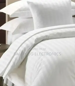 6×6 Cotton White Stripped Duvet Cover