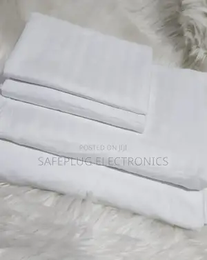 7×8 Cotton Stripped Duvet - White Stripped Cover Set