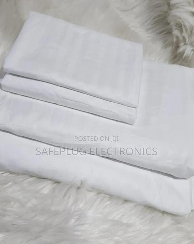 7×8 Cotton Stripped Duvet - White Stripped Cover Set