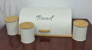 Bamboo Base Semi Circular Flip Bread Bin
