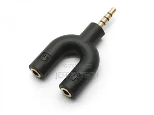 4-Pole TRRS to 3.5mm Stereo Mic Adapter (Male to 2x Female