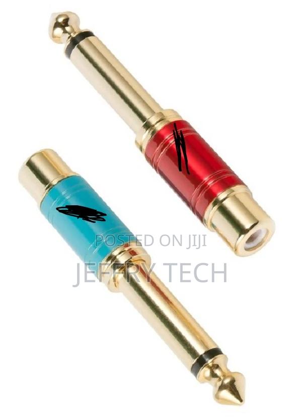 RCA Socket to 6.5mm Mono Adapters RCA to 1/4" Adapters) - thumbnail 2