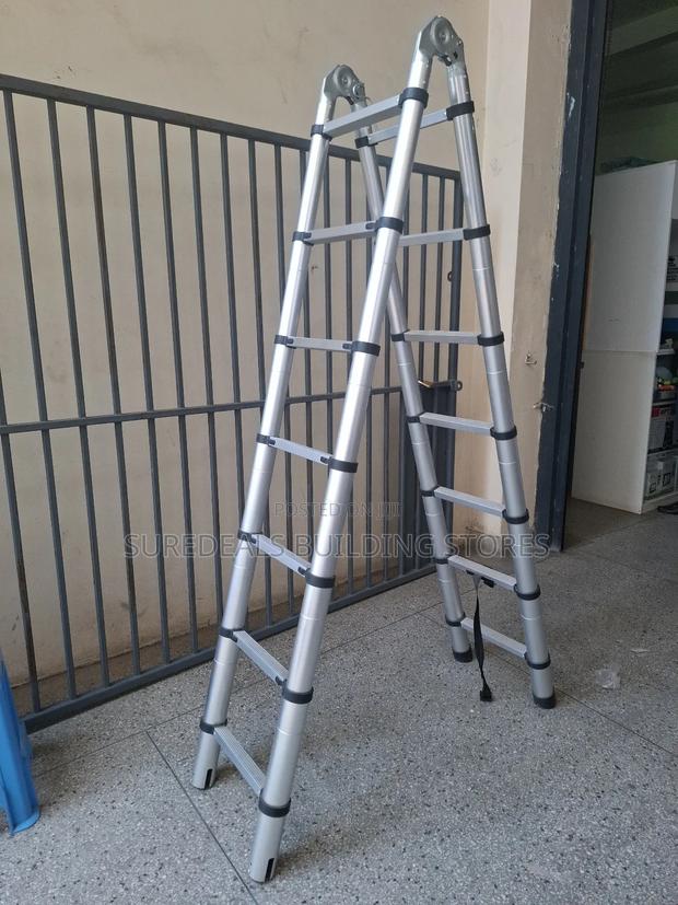 Dual Telescopic Ladder-1.9 + 1.9(3.8mtrs). - thumbnail 2