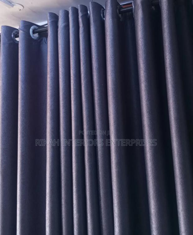 Dark Grey Curtains With Rings