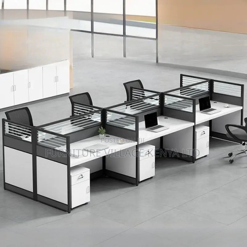 Workstations; Four Way Modular Office Workstation