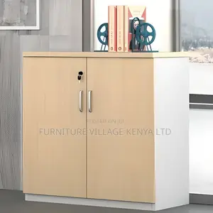 Wood Vertical Filing Cabinet With 02 Doors and Key Lock