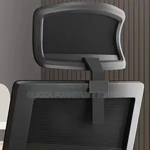 Office Chairs: Contemporary Black Upholstery Headrest Chair