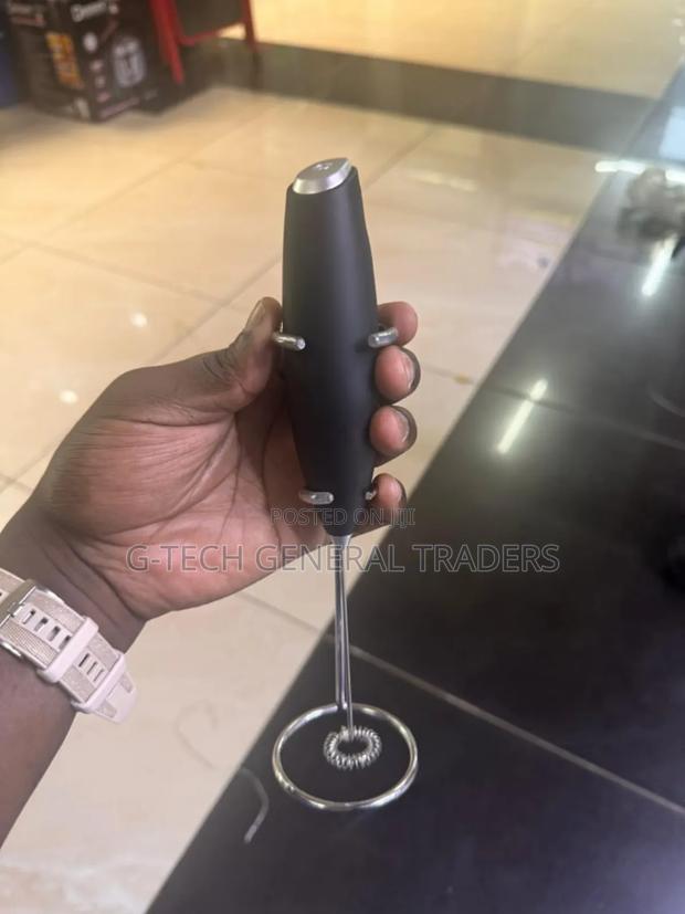 Powerful Handheld Milk Frother With Stand Battery - main view