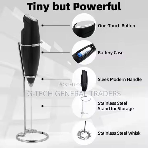 Powerful Handheld Milk Frother With Stand Battery - thumbnail 3