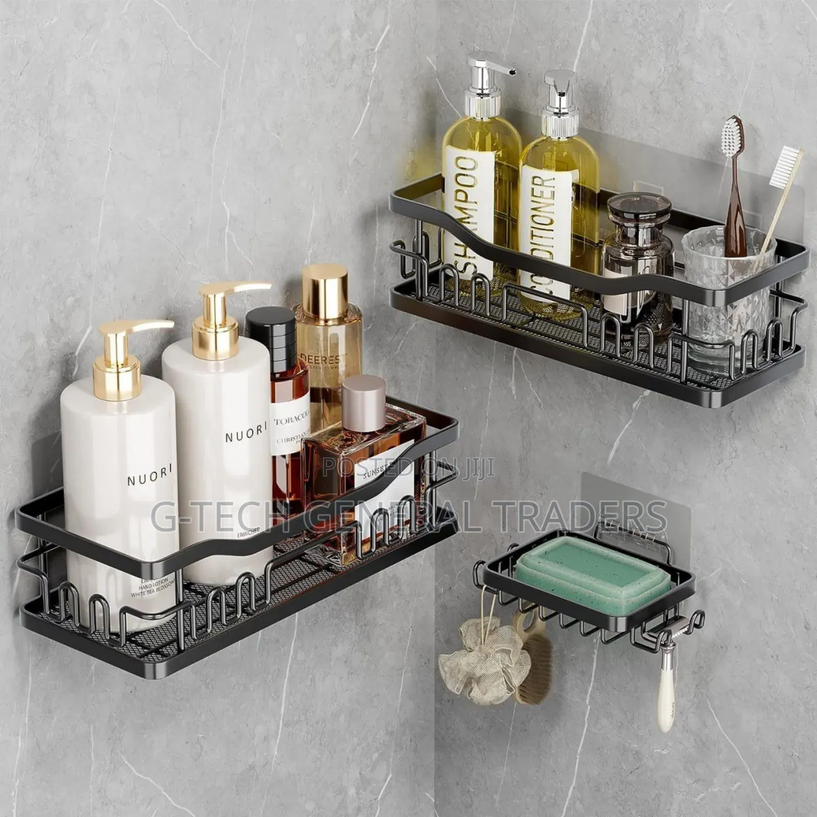 3-Pack Rustproof Shower Caddy Shelf