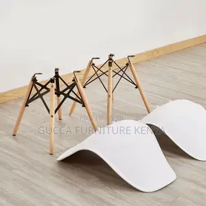 Office Chairs: Mid Century Eames Wooden Legs Dining Chair