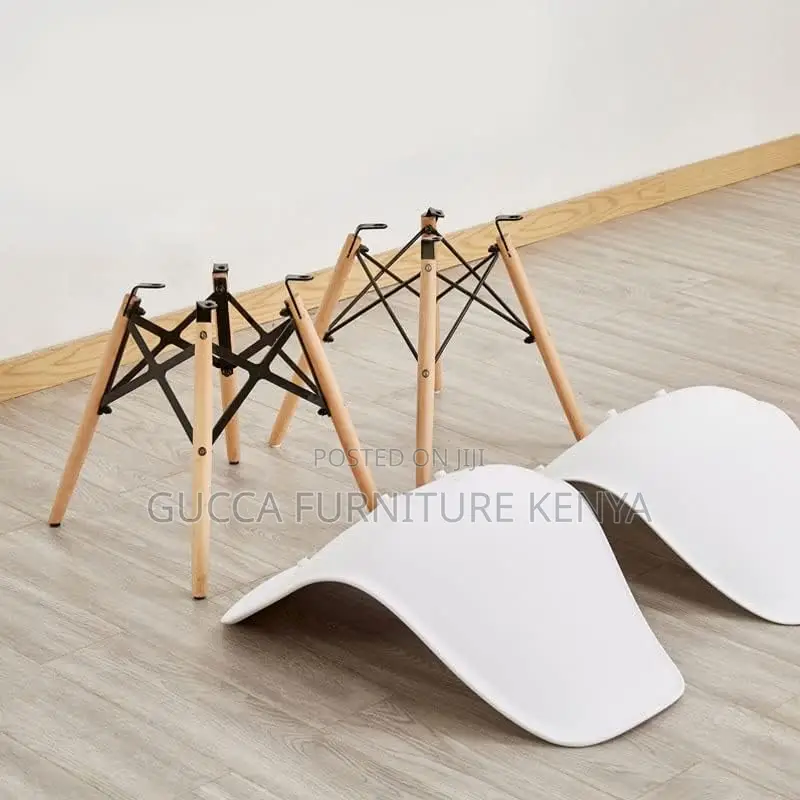 Office Chairs: Mid Century Eames Wooden Legs Dining Chair