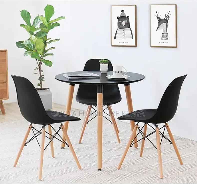 Office Chairs: Mid Century Eames Wooden Legs Dining Chair
