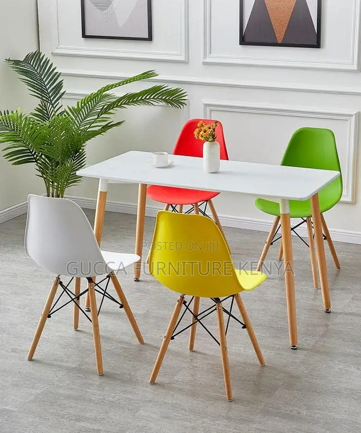 Office Chairs: Mid Century Eames Wooden Legs Dining Chair