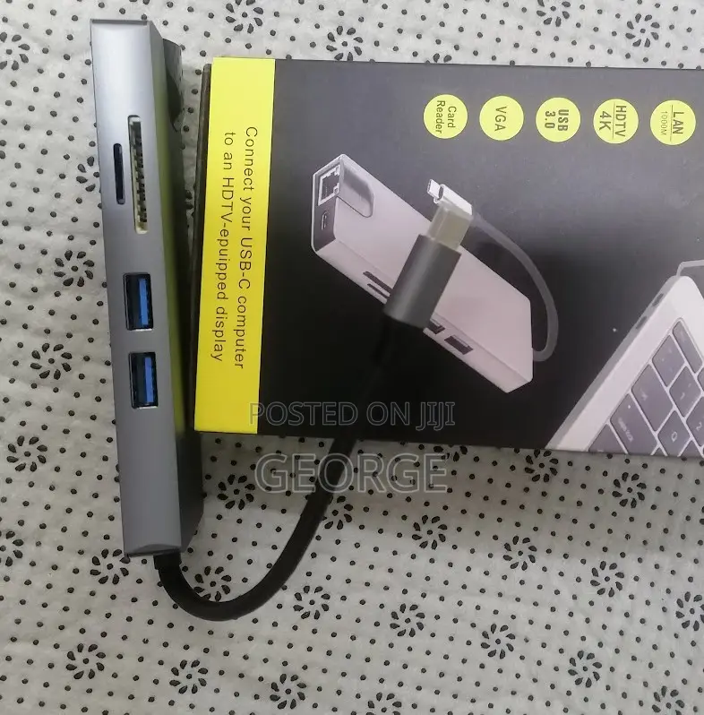 New Type-C 8-in-1 Adapter HDMI VGA LAN SD USB 3.0