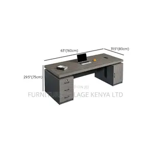 Executive Tables; 160cm Office Desk With Lockable Drawers