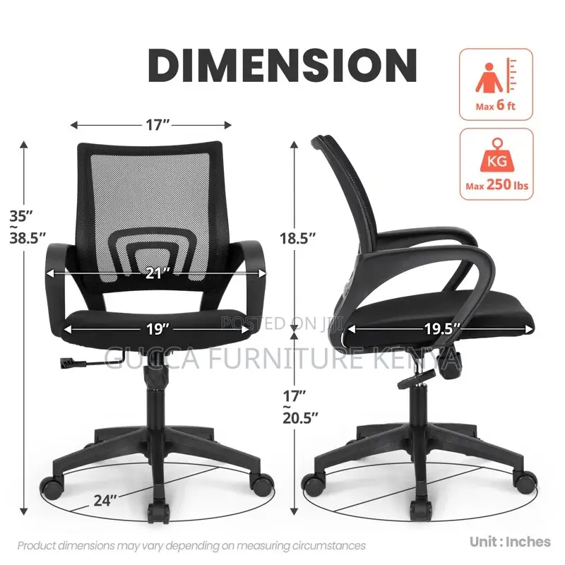 Office Chairs: Mesh Commercial Swivel Office Study Chair