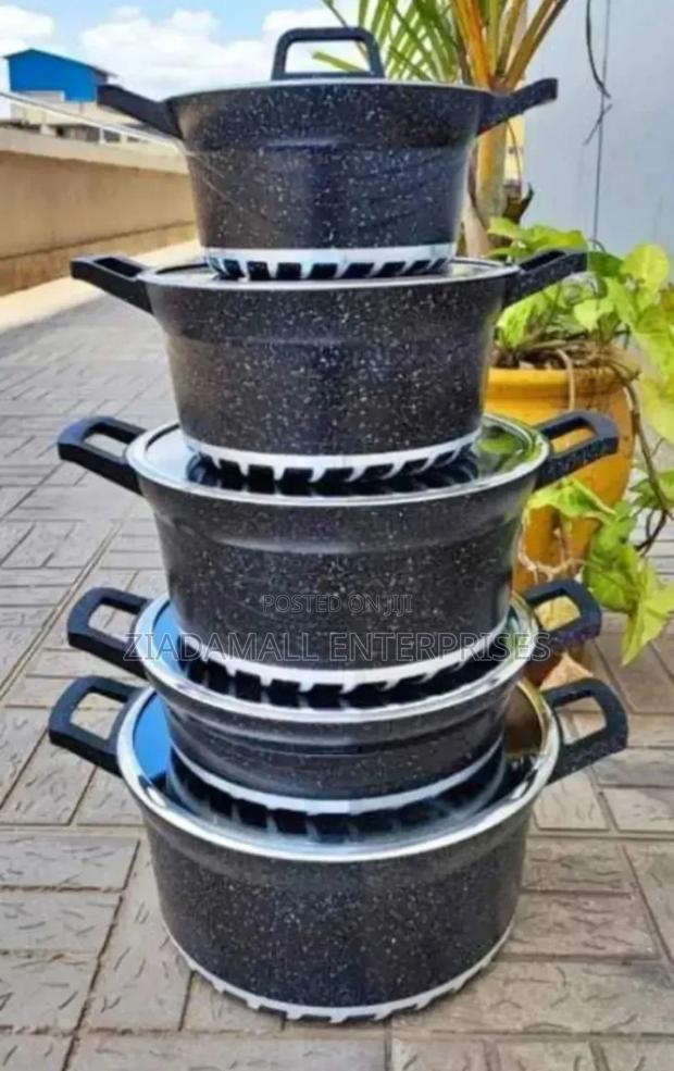 10 PCS Miralux Granite Cookware Pots Brown Set.New Brand