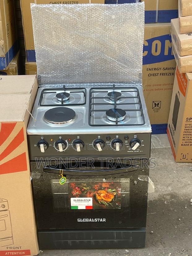 Black 60*60 Globalstar JET 3+1 Standing Cooker With Electri