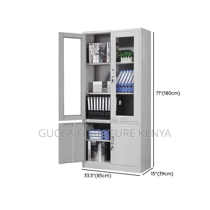 Cabinets:Metallic Freestanding Stockroom Storage Cabinet