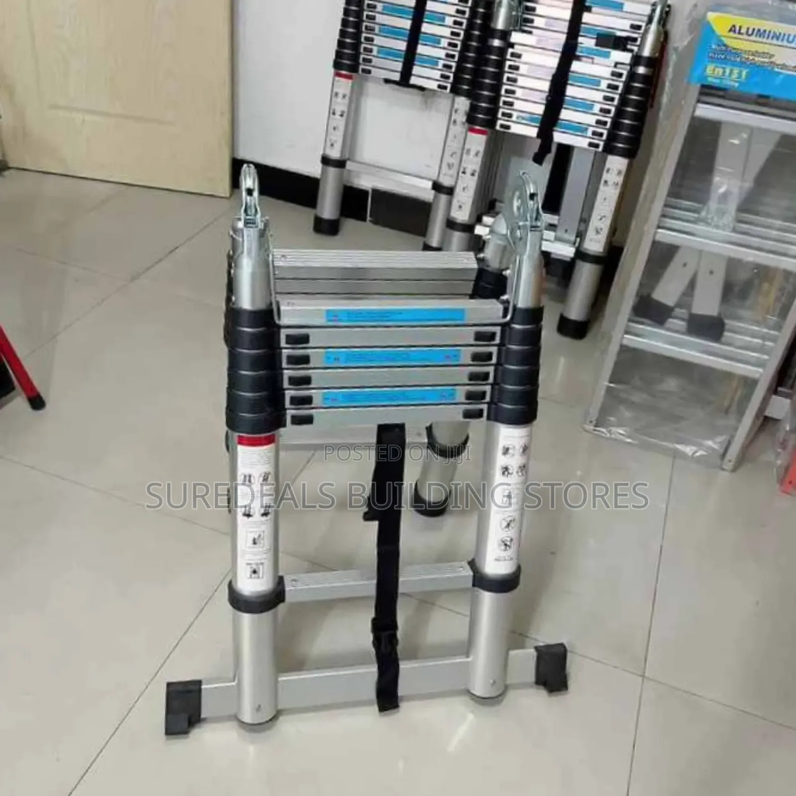 Double Extension Telescopic Ladder * 1.9m By 1.9m *