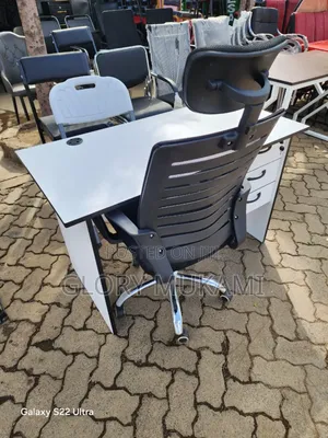 Whir Office Desk and Office Chairs