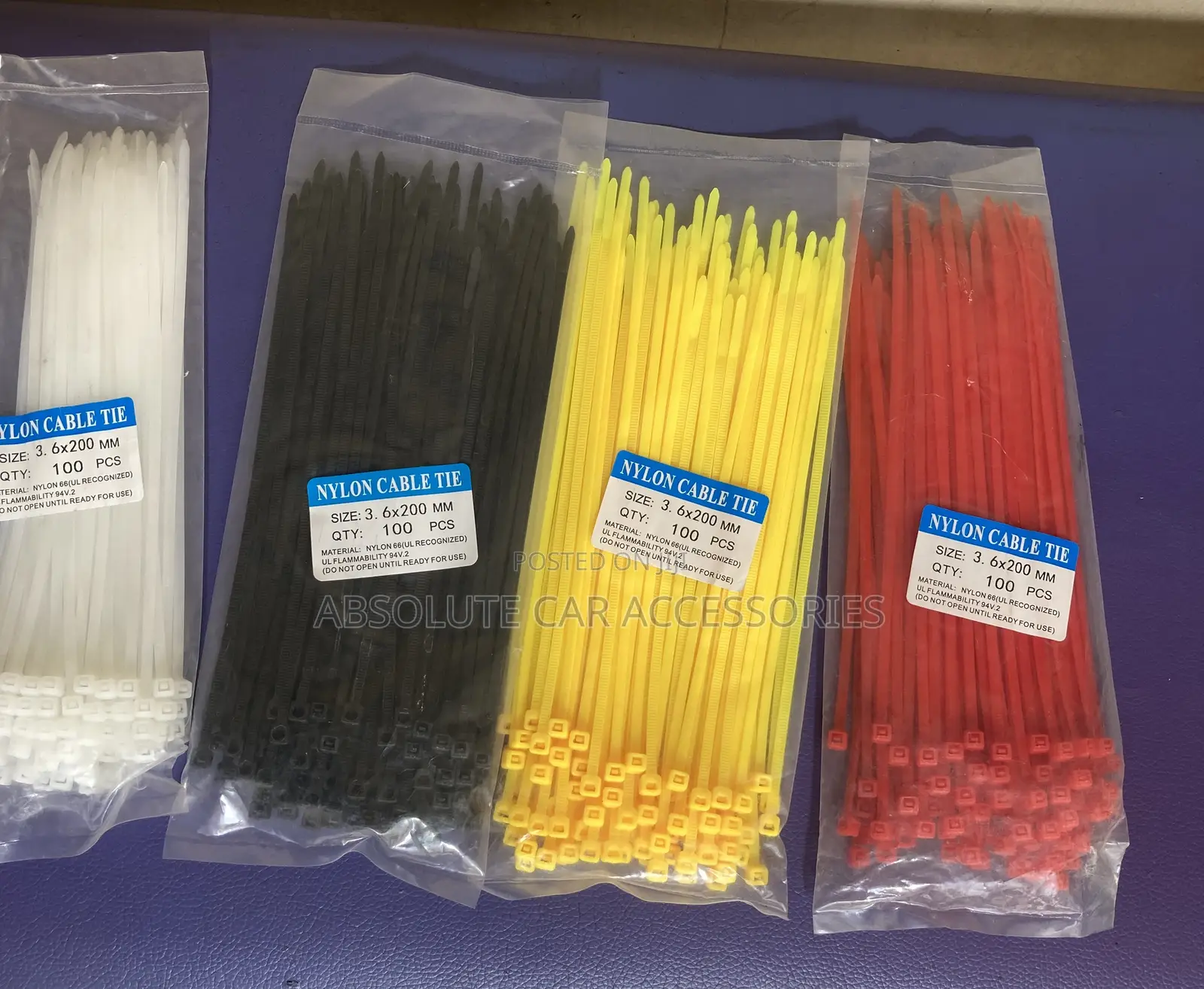 3.6 By 200mm Cable Ties