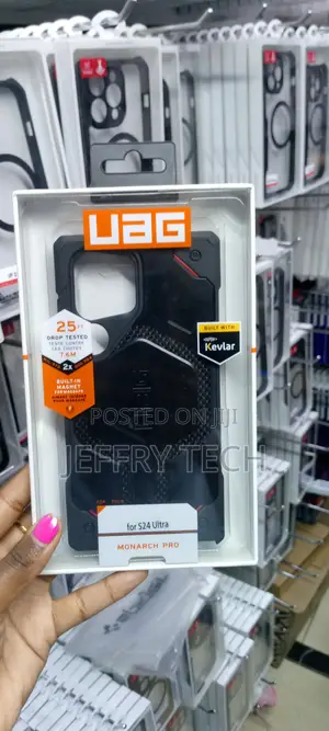 Urban Armor Gear Galaxy S24 Ultra Case,Plasma Rugged-Black