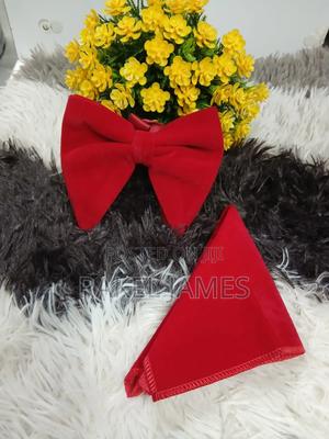 Velvet Bowtie With Pocket Square - thumbnail 2