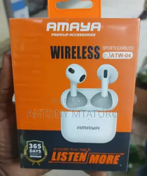Amaya ATW-04 True Wireless Sports Earbuds 20 Hours Play Time