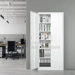 Cabinets: 2 Lockable Steel Door Home Storage Cabinet
