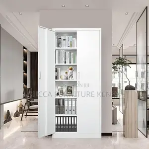 Cabinets: 2 Lockable Steel Door Home Storage Cabinet