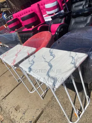 Pink Black Manicure Tables and Chairs