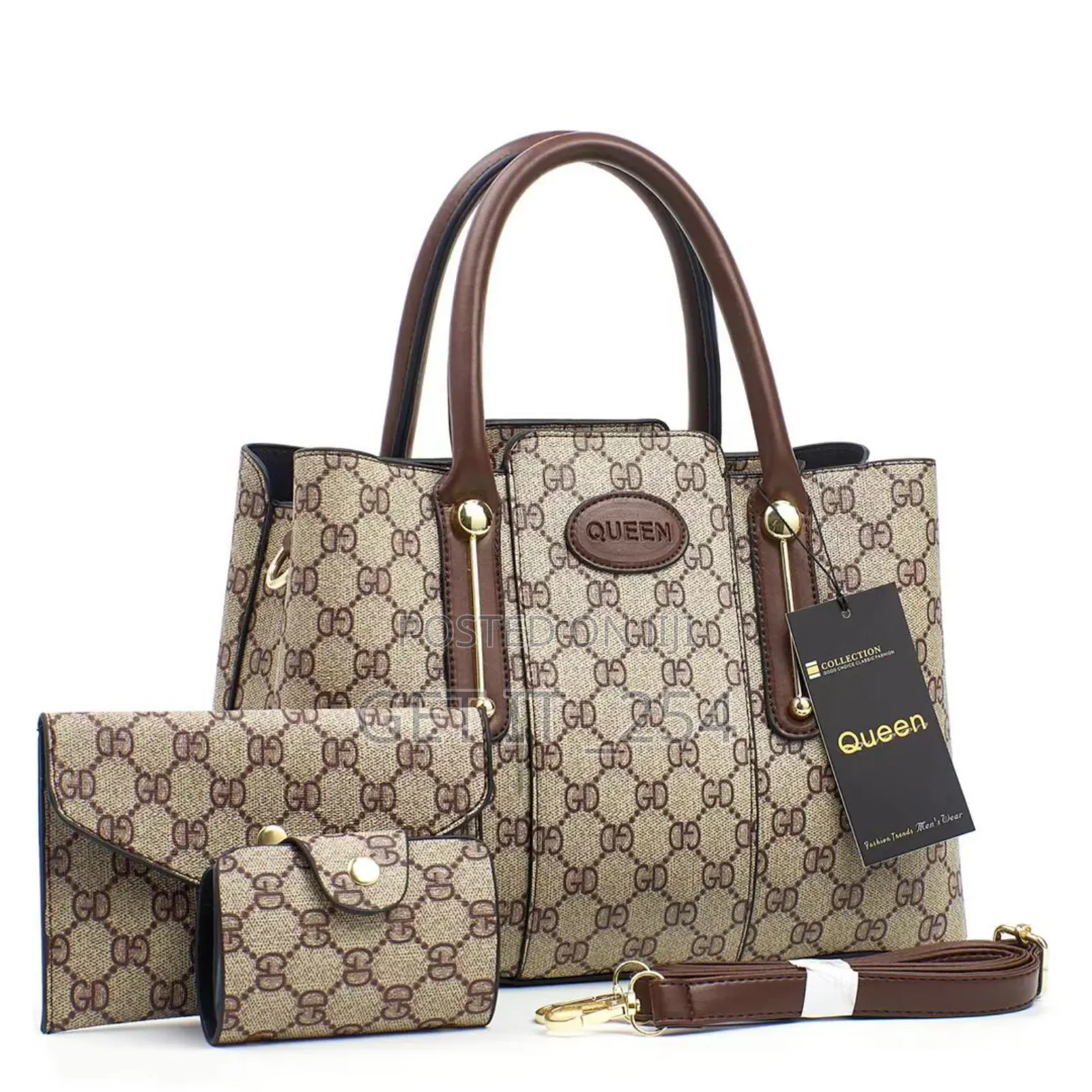 Q0128_3 3in1 Women Quality Handbag Set