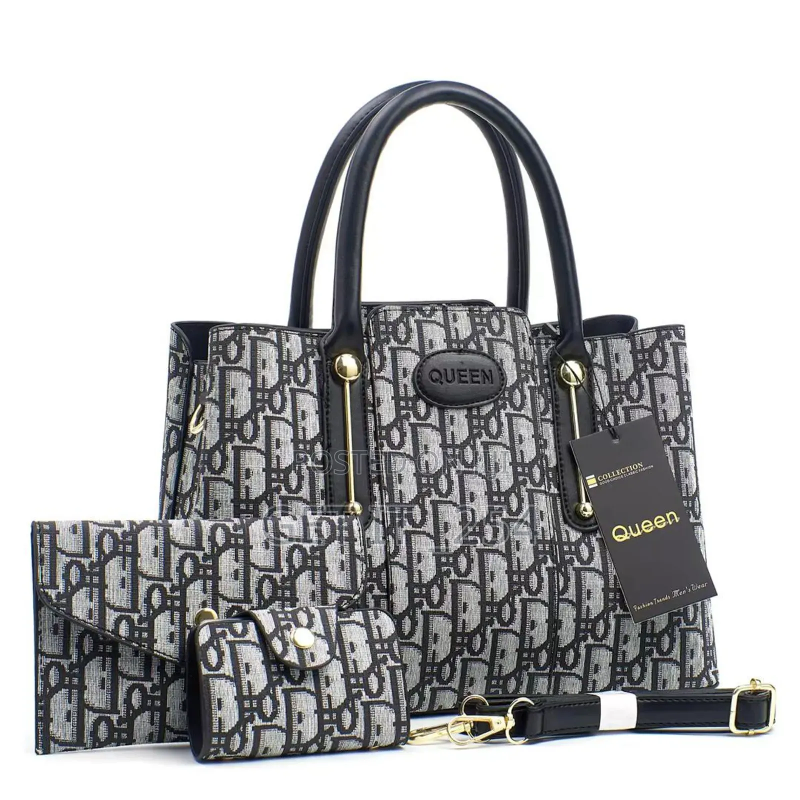 Q0128_3 3in1 Women Quality Handbag Set