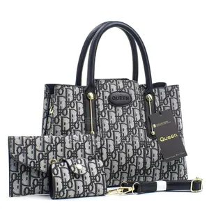 Q0128_3 3in1 Women Quality Handbag Set