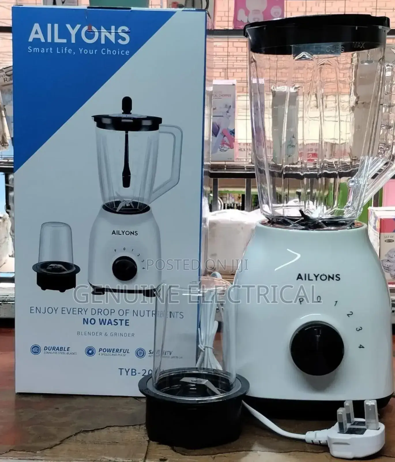 AILYONS 2 in 1 Blender and Grinder 1.5L
