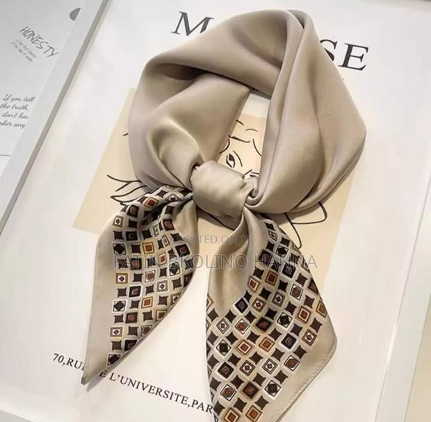 Grey Head Scarf Elegant - thumbnail 3