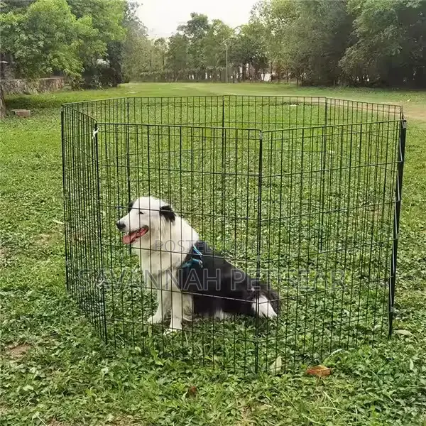 Foldable Dog Exercise Pen With Step-Through Door