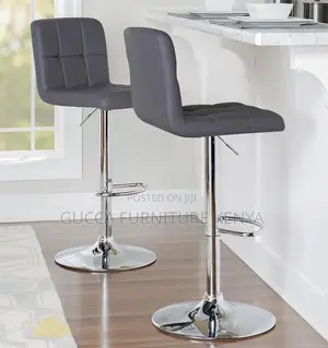 Home Chairs: L-Shape Leather Upholstered Home Office Stool
