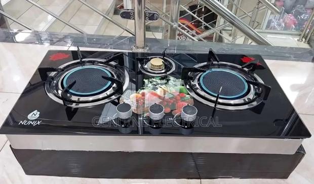 Nunix 3 Burner Glass Top Infrared Gas Burner- Gas Saving