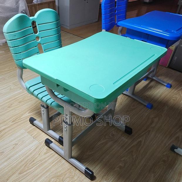 Kid's Furniture:Plastic Student Playroom Desk and Chair Set