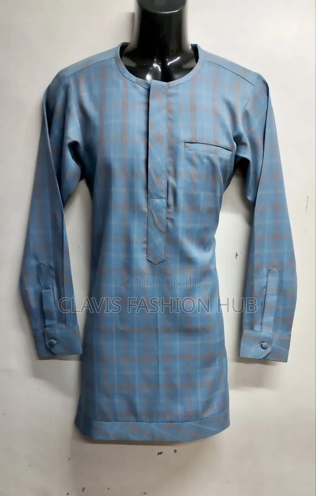 Grey Checked Senator Shirt for Men