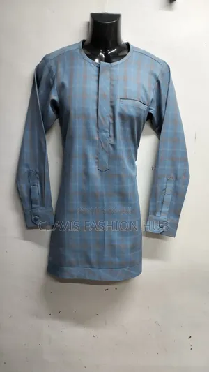 Grey Checked Senator Shirt for Men