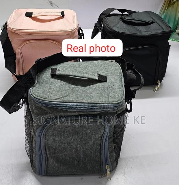 Side Pocket 2 Layer Insulated Lunch Bag - thumbnail 3