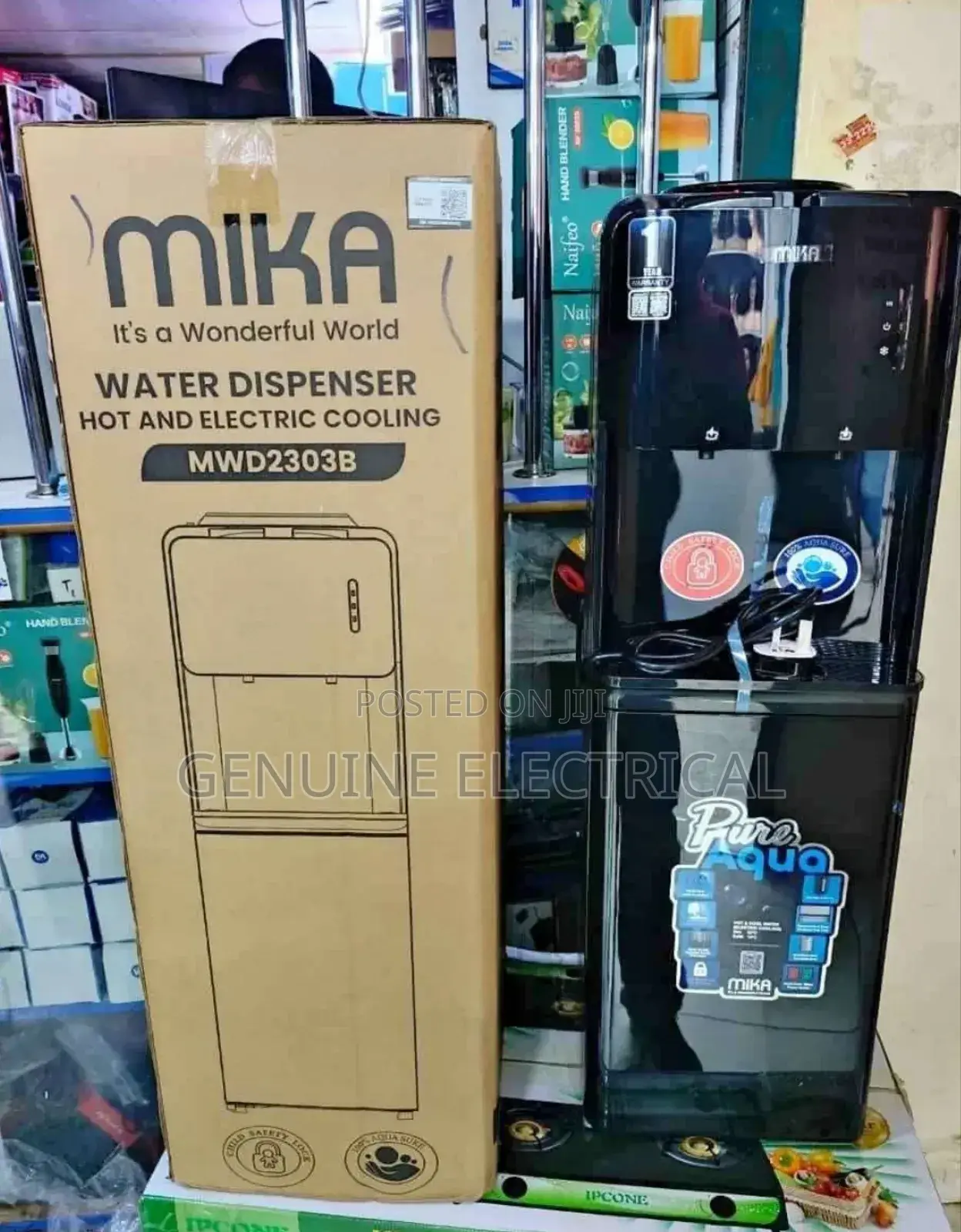 Black Mika Hot and Cold Water Dispenser Mwd2301bl