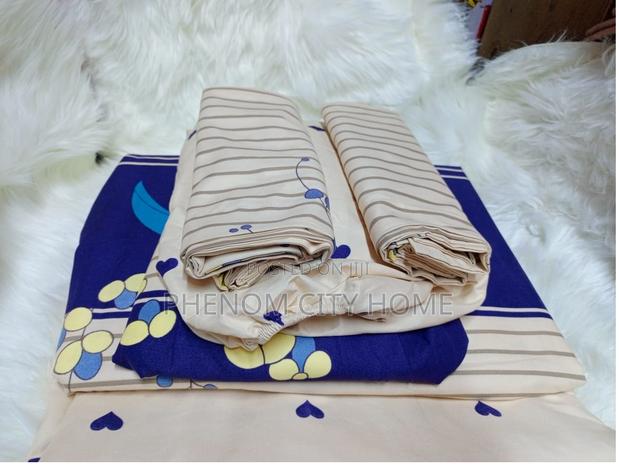 Blueish Cotton Fitted Bedsheet Set - thumbnail 2